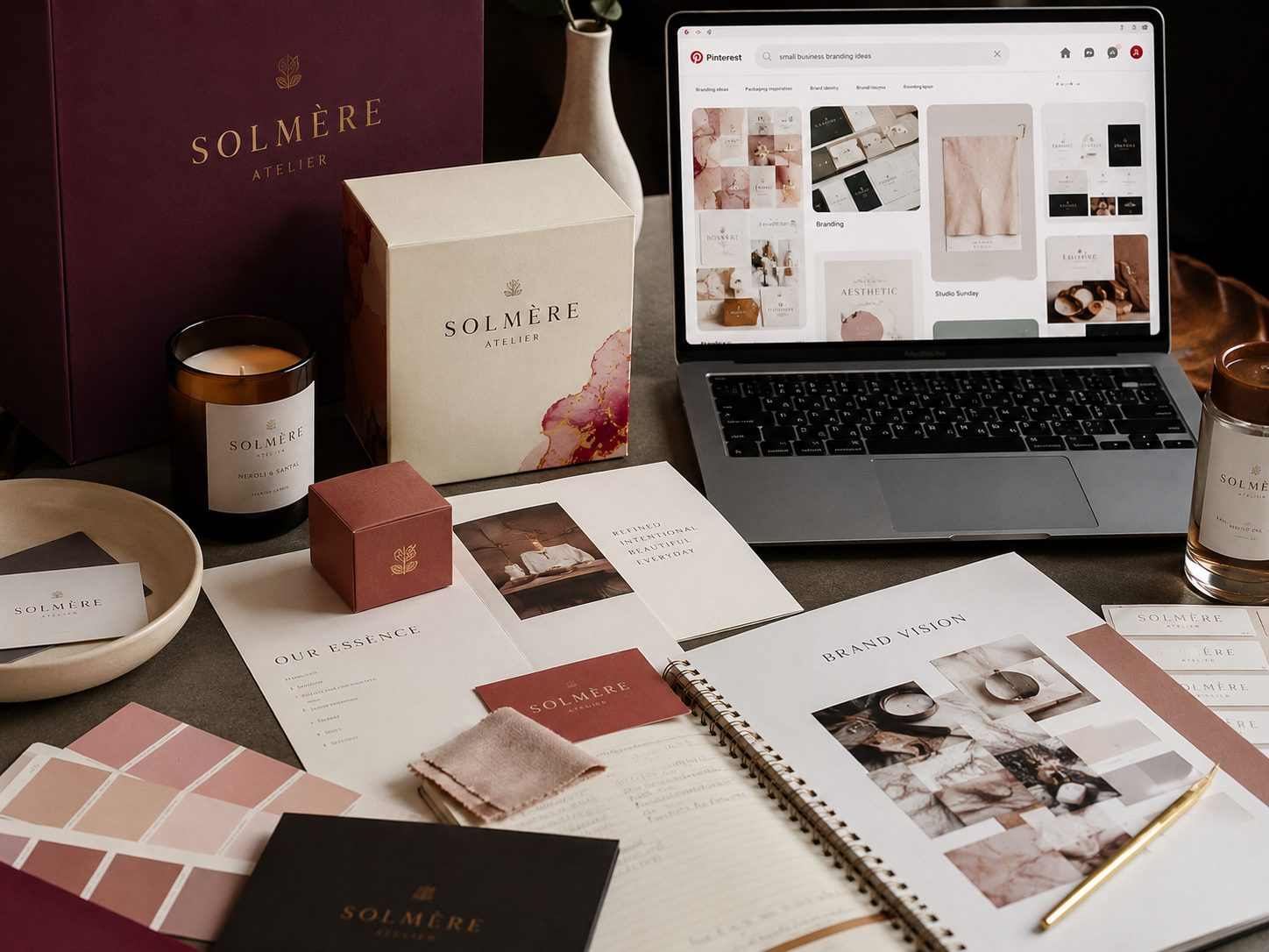 Premium product-centered brand scene for a thoughtful buying path.
